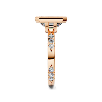 VALORA EMERALD BEZEL ACCENT RING