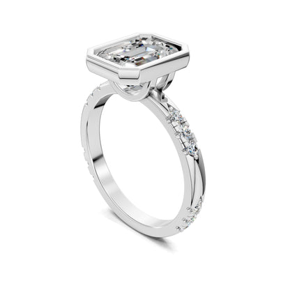 VALORA EMERALD BEZEL ACCENT RING