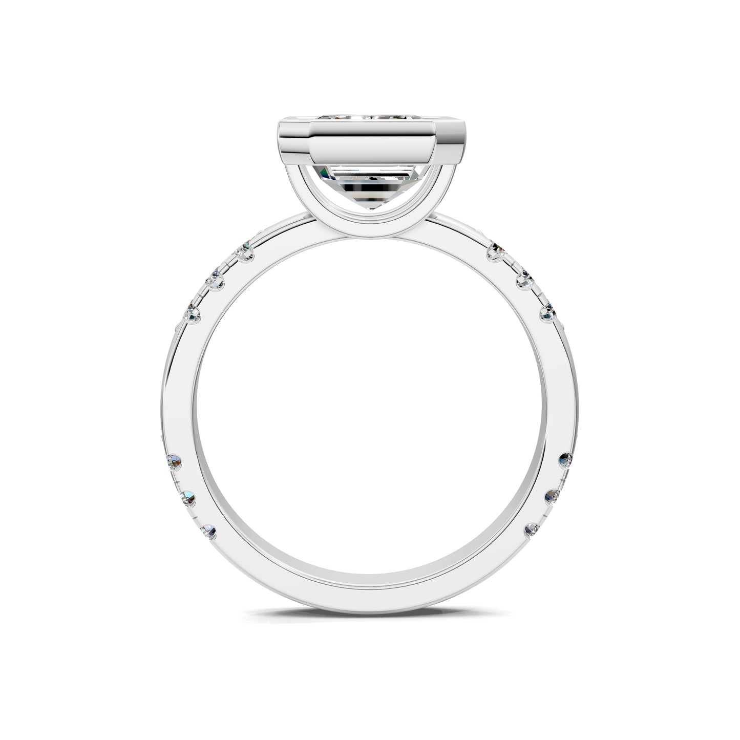 VALORA EMERALD BEZEL ACCENT RING