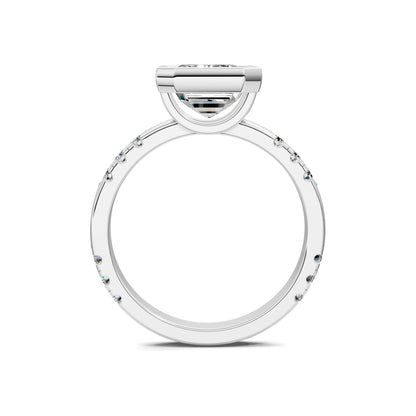 VALORA EMERALD BEZEL ACCENT RING