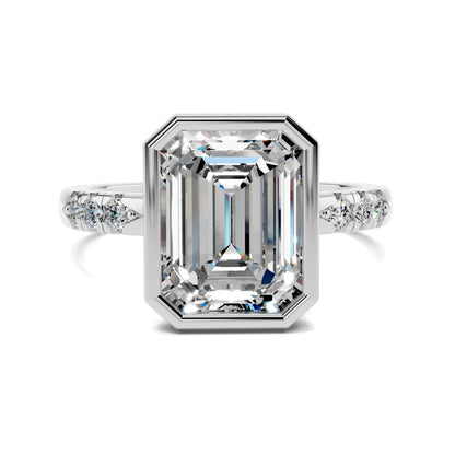 VALORA EMERALD BEZEL ACCENT RING