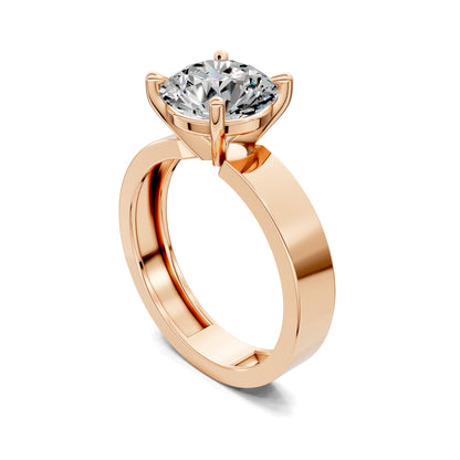 AUREA ROUND BOLD SOLITAIRE RING