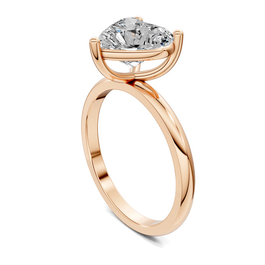 AMOUR HEART CUT ENGAGEMENT RING