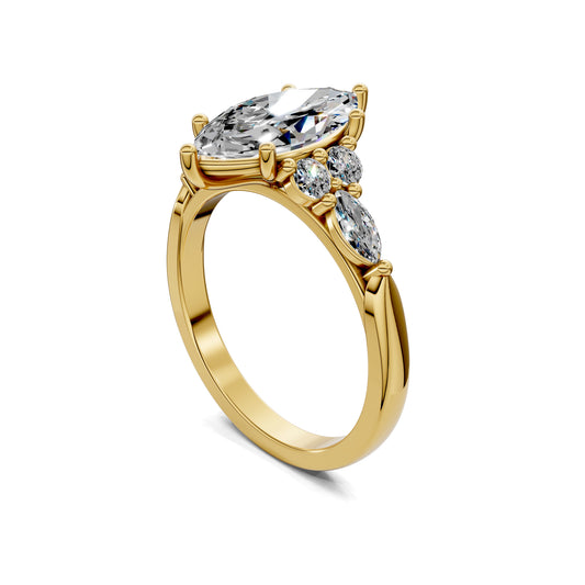 Vega Cluster Engagement Ring