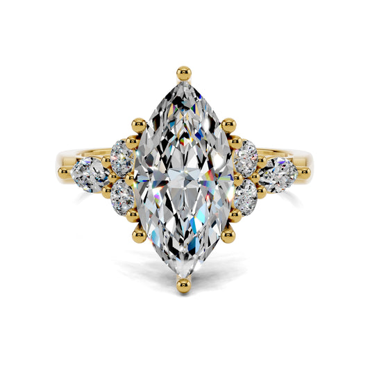 Vega Cluster Engagement Ring