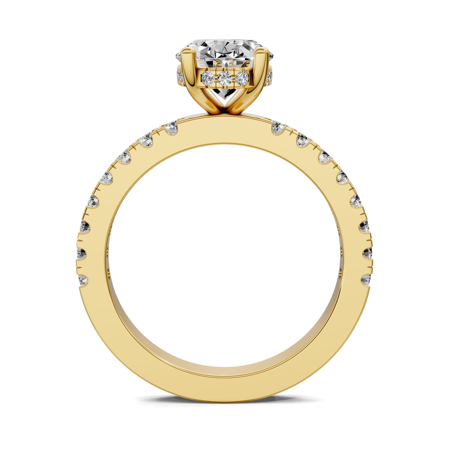 SERENA OVAL PAVÉ HALO RING
