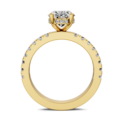 SERENA OVAL PAVÉ HALO RING