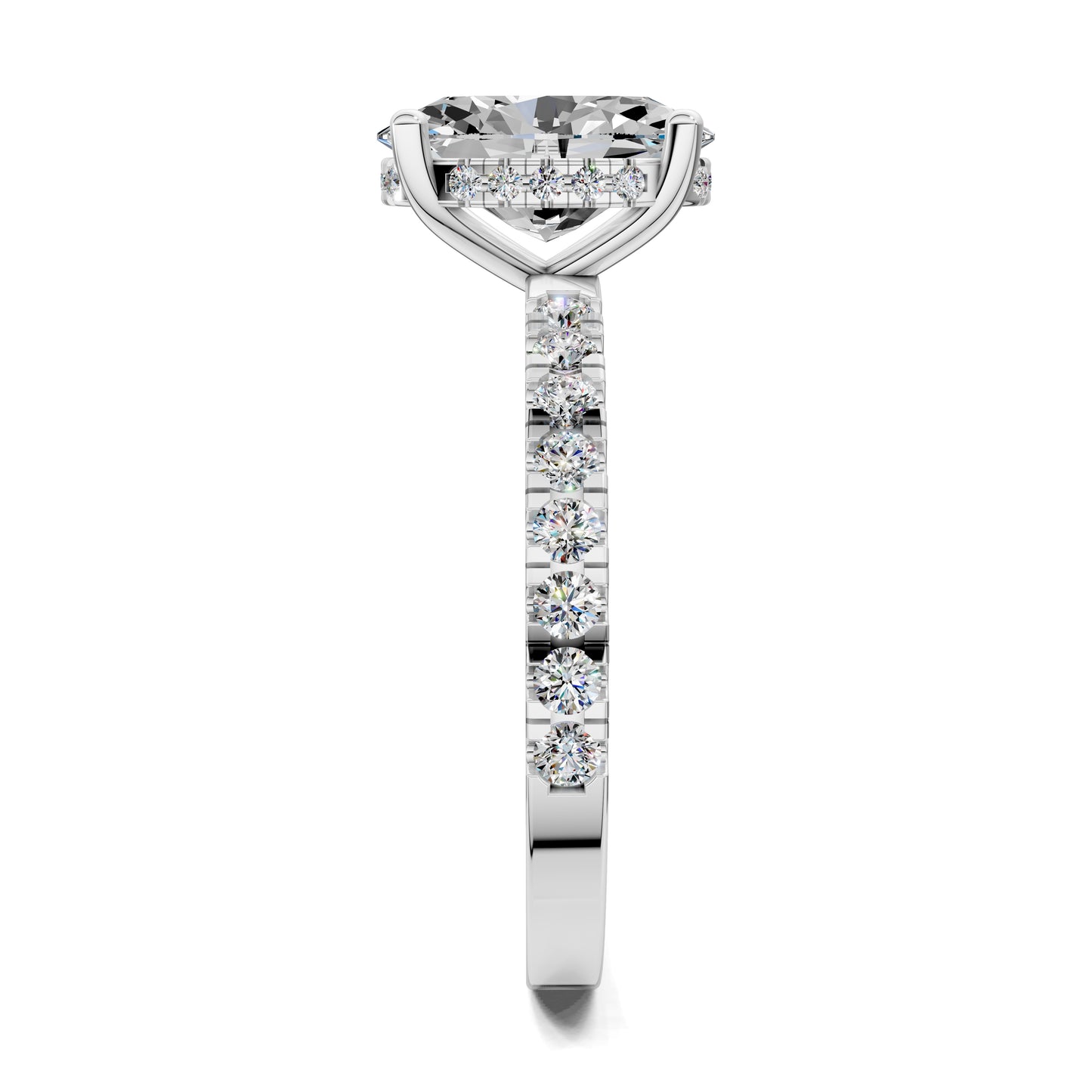 SERENA OVAL PAVÉ HALO RING