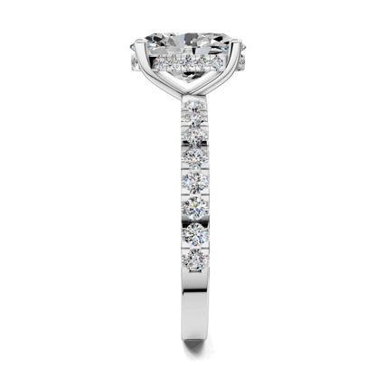 SERENA OVAL PAVÉ HALO RING