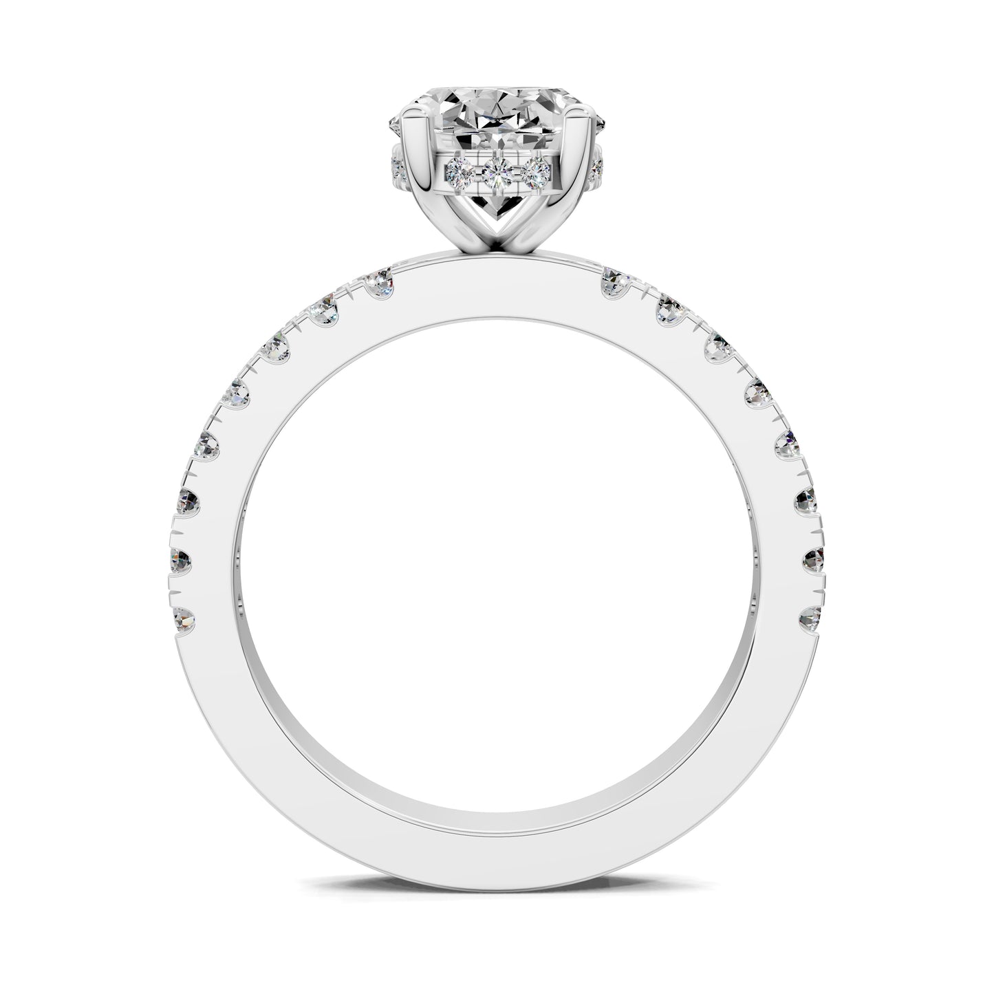 SERENA OVAL PAVÉ HALO RING