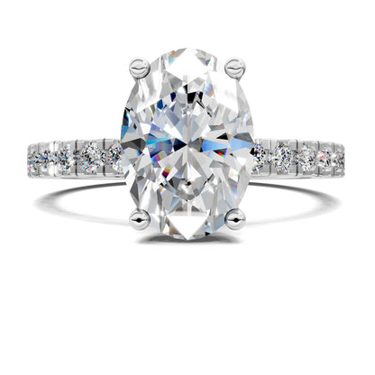 SERENA OVAL PAVÉ HALO RING