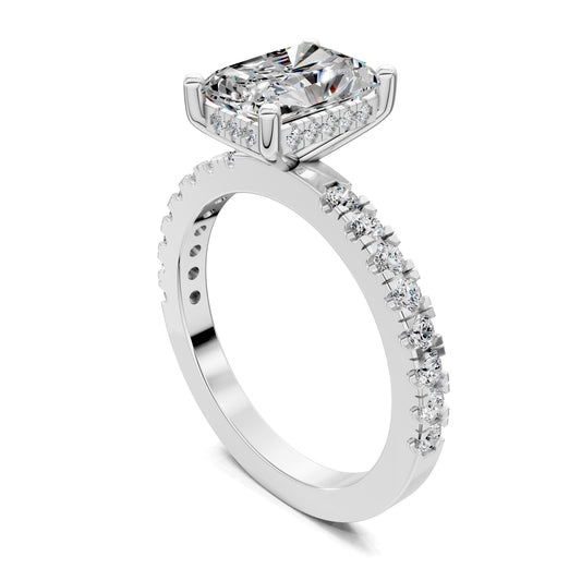 LUMINA RADIANT PAVÉ HALO RING